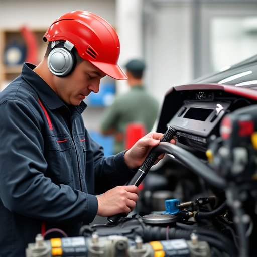auto technician working