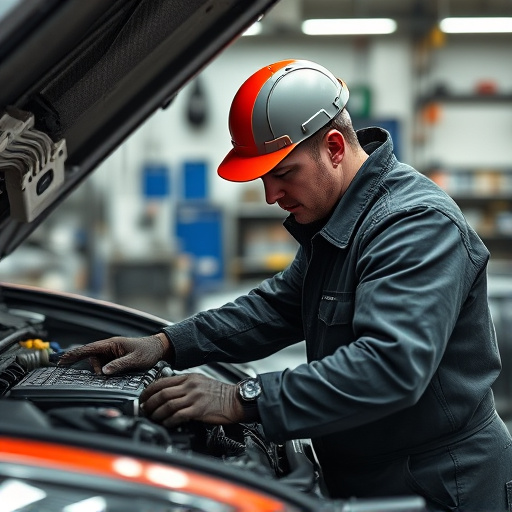 auto technician working