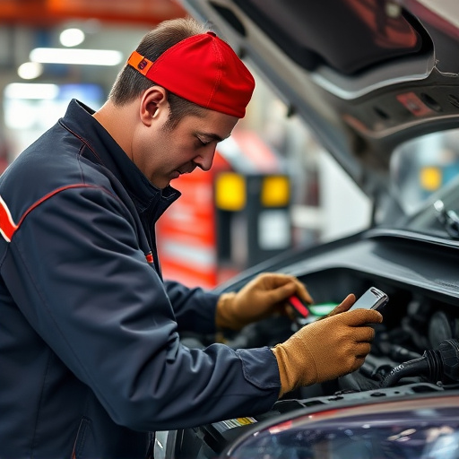 auto technician working