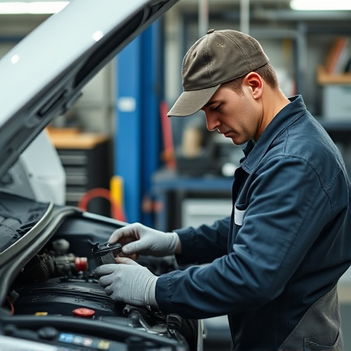auto technician working