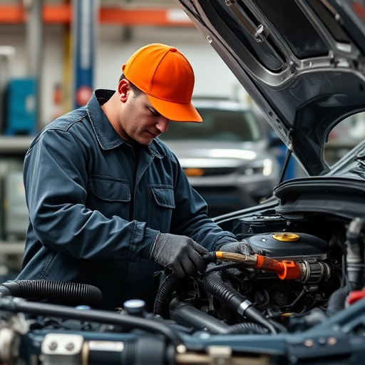 auto technician working