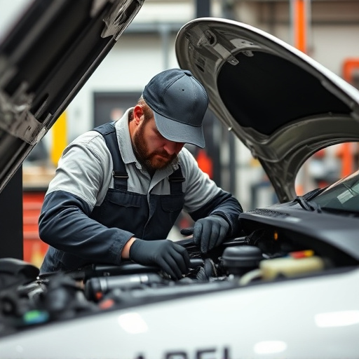 auto technician working