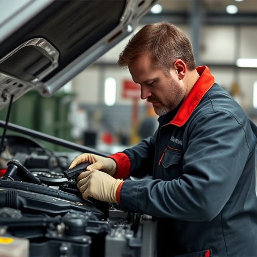 auto technician working
