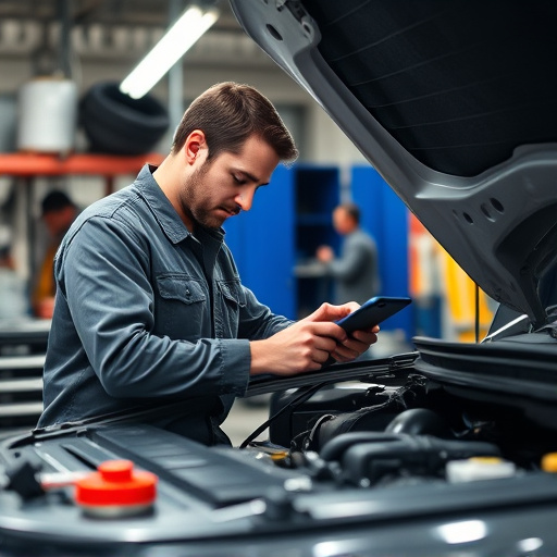 auto technician working