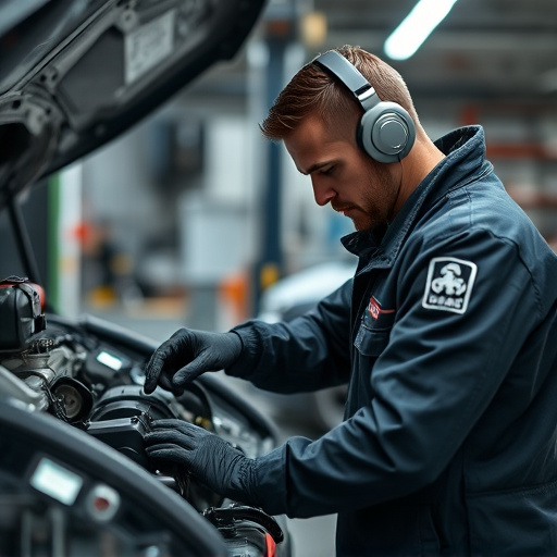 auto technician working