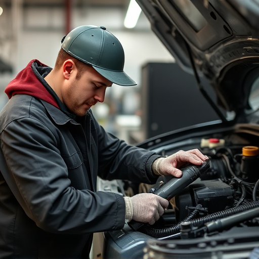 auto technician working
