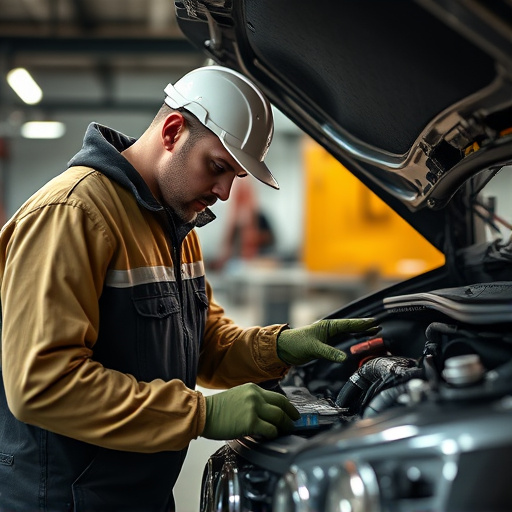 auto technician working