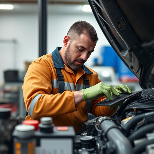 auto technician working