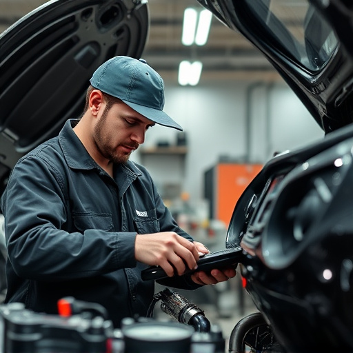 auto technician working
