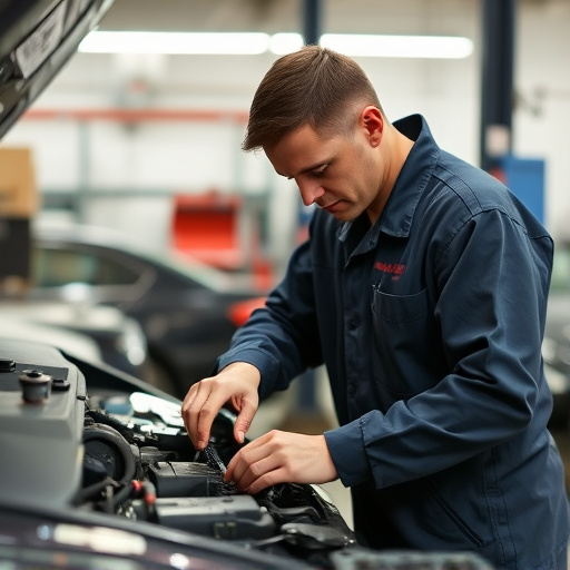 auto technician working