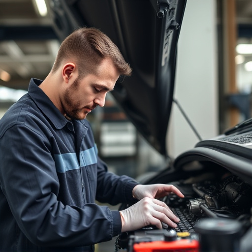 auto technician working