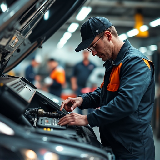 auto technician working