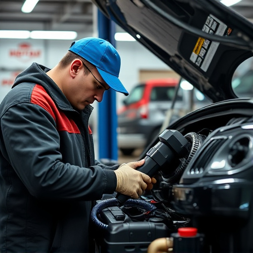 auto technician working