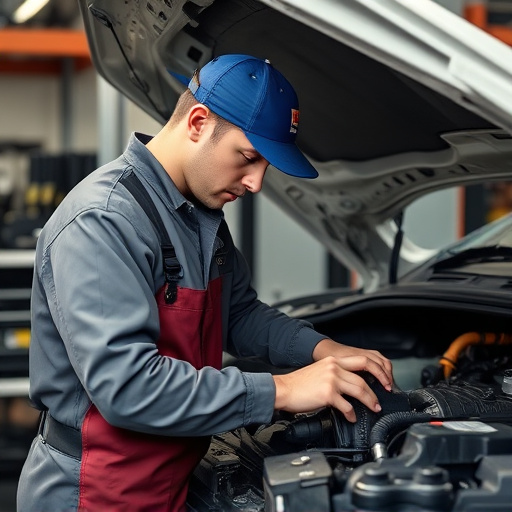 auto technician working