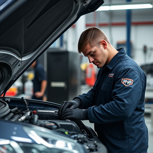 auto technician working