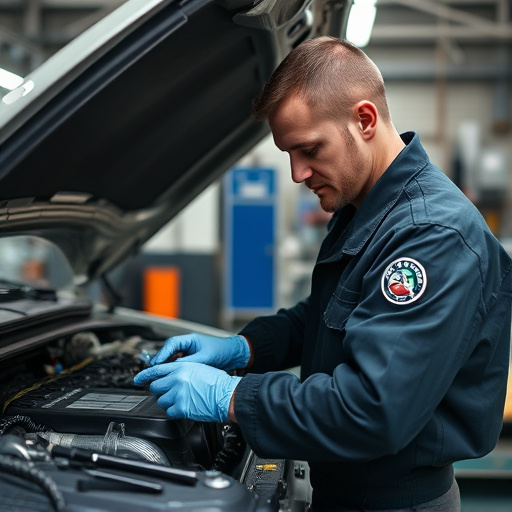 auto technician working