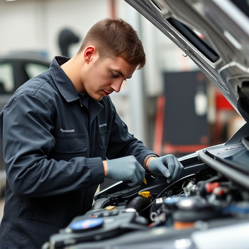 auto technician working