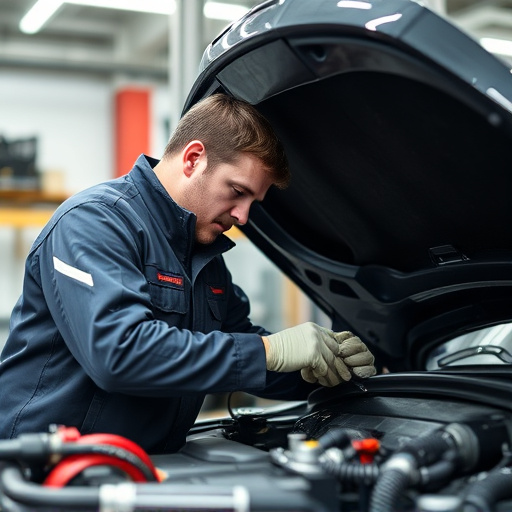 auto technician working