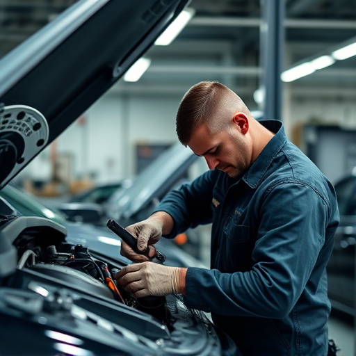 auto technician working