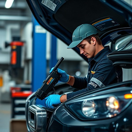 auto technician working