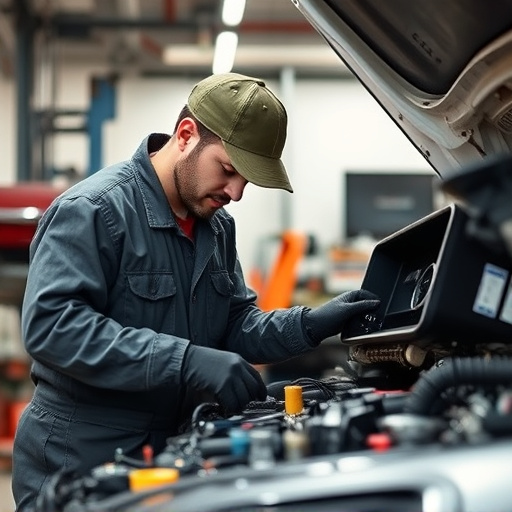 auto technician working