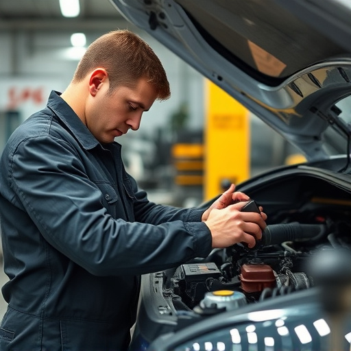 auto technician working
