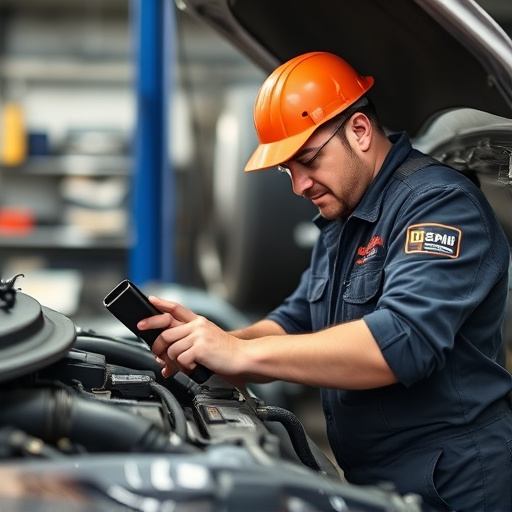 auto technician working
