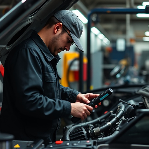 auto technician working