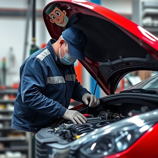 auto technician working