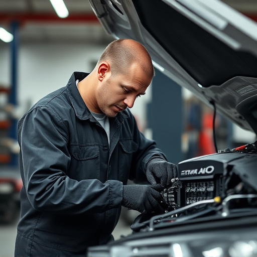 auto technician working