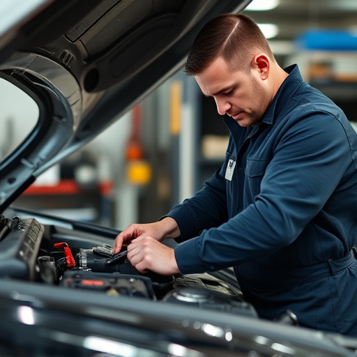 auto technician working