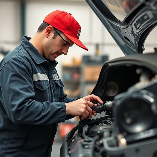 auto technician working
