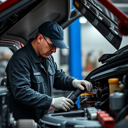 auto technician working