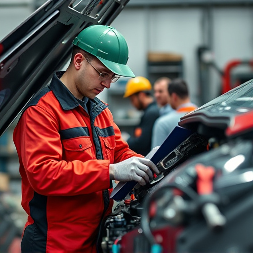 auto technician working