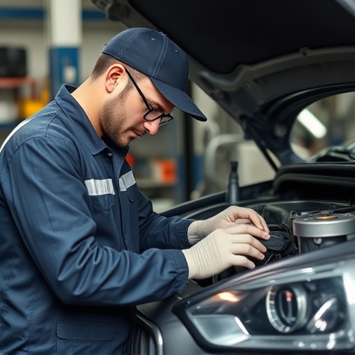 auto technician working