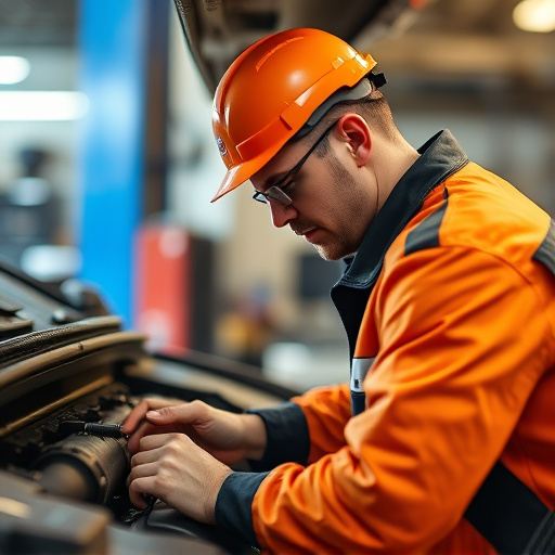 auto technician working