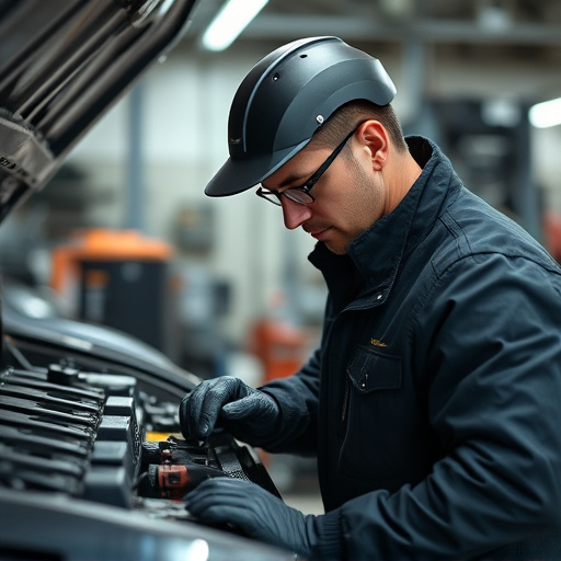 auto technician working