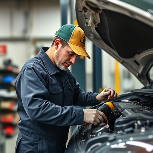 auto technician working