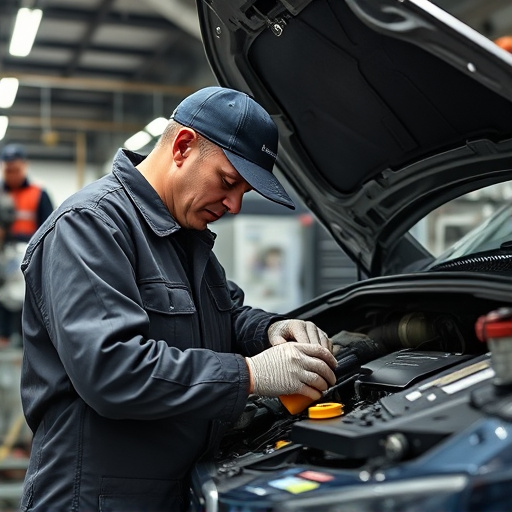 auto technician working