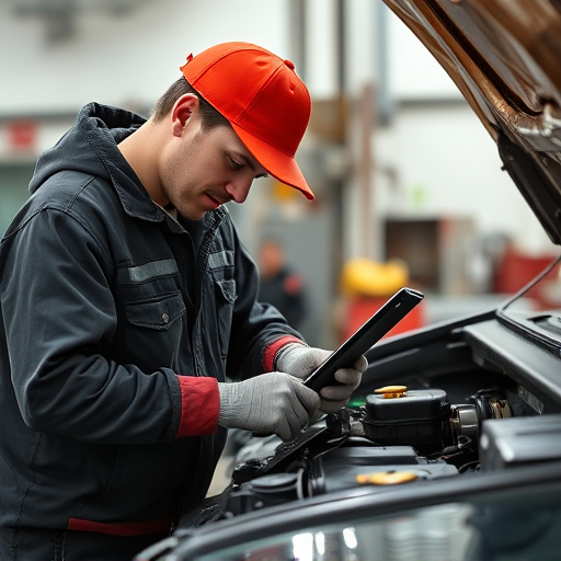 auto technician working