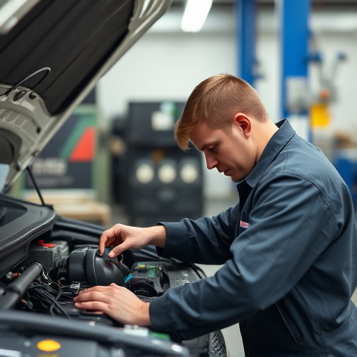 auto technician working
