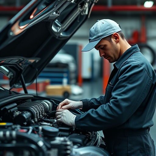 auto technician working