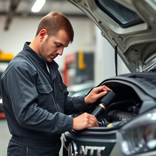 auto technician working