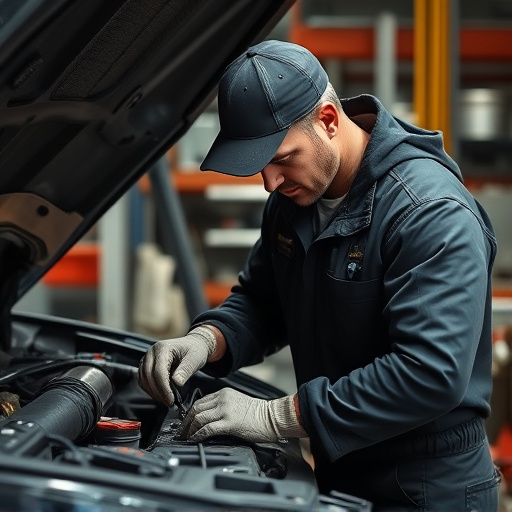 auto technician working