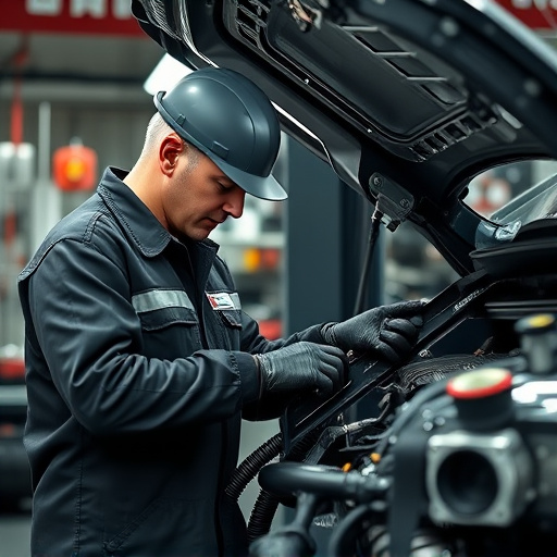auto technician working