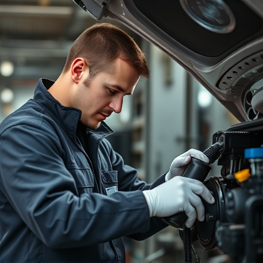 auto technician working