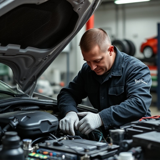 auto technician working