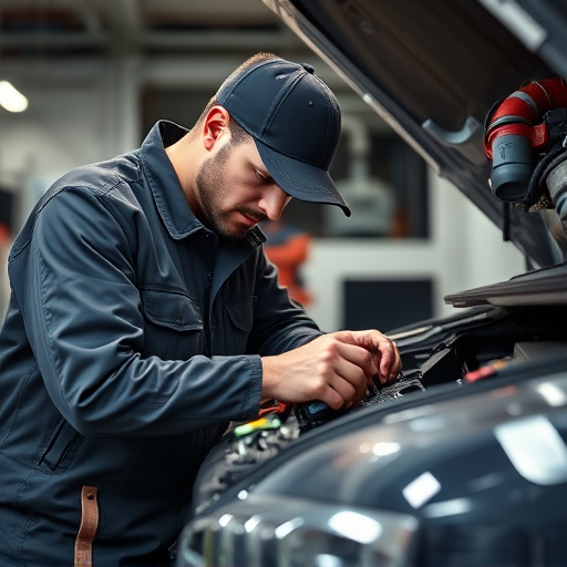 auto technician working