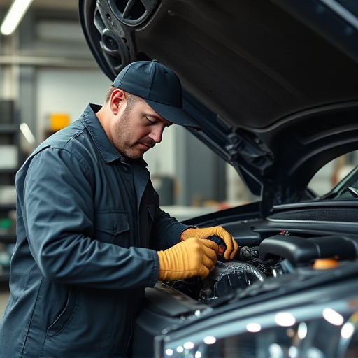 auto technician working