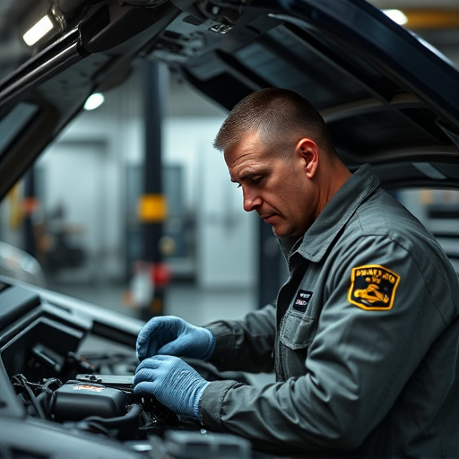 auto technician working